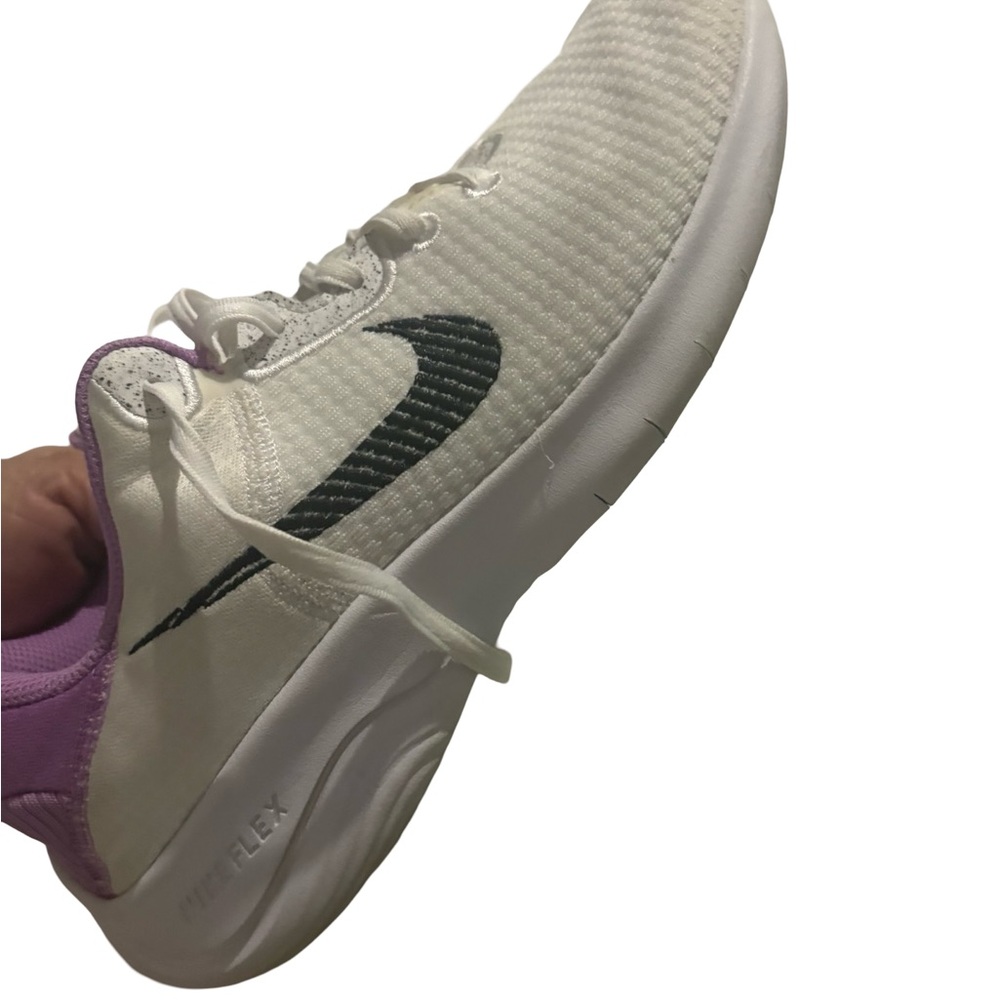 Women's White and Purple Athletic Shoes